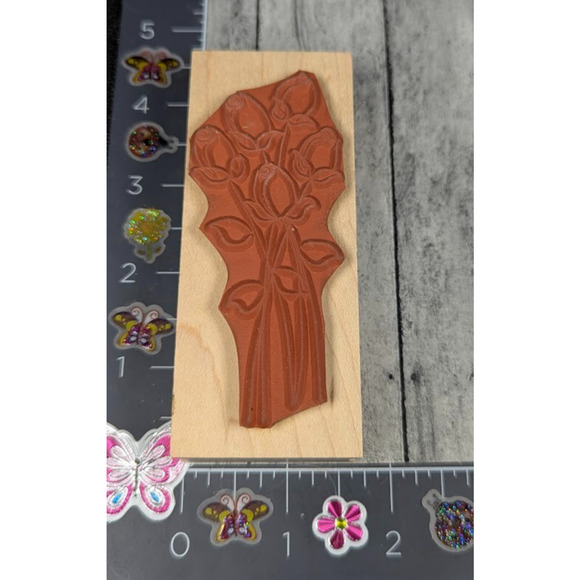 Hero Arts‎ Delicate Rose Stems Flowers H3280 Rubber Stamp Wood #L12 - Picture 2 of 4